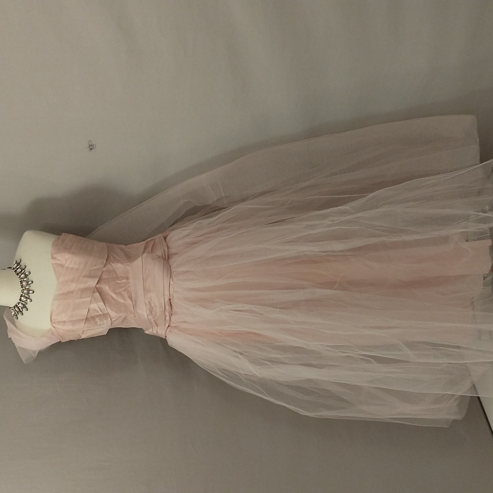 Vintage Prom Party Dress 50s 60s Gown Strapless Floor Length Feminine Ethereal